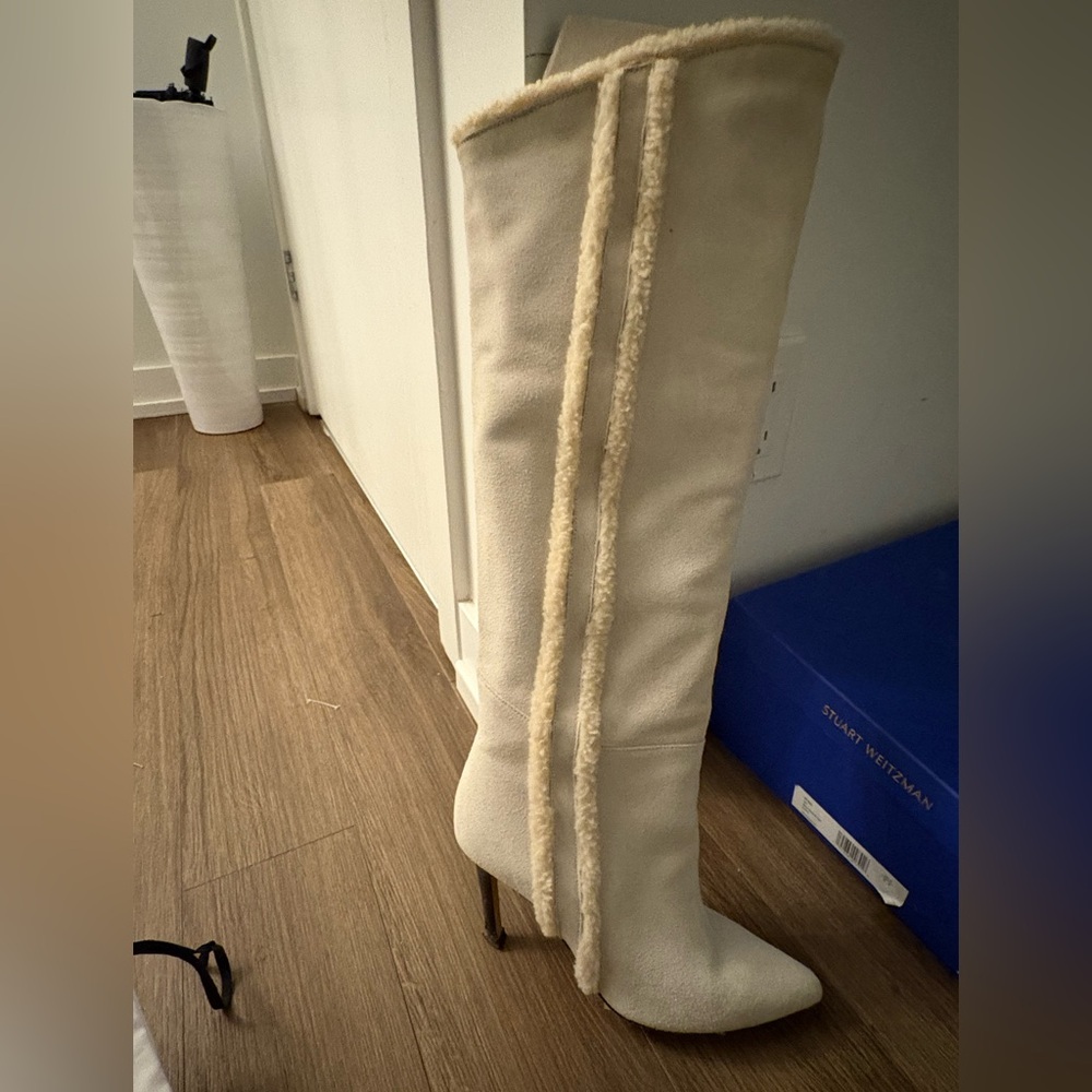 IRO knee high boot in dust bag. Size EU 37. Suede / shearling material
